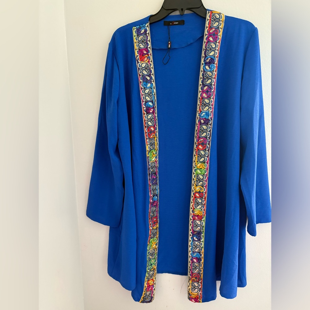 Blue Embroidered Women's cardigan size M/L